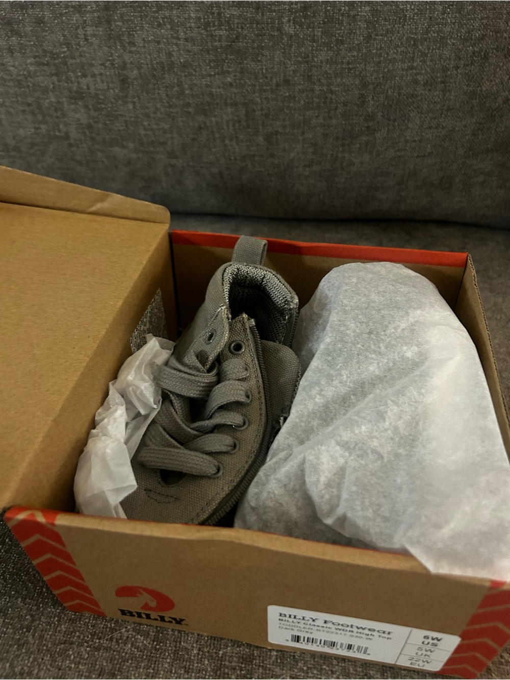 Billy Footwear Gray Canvas Toddler Shoes
